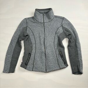 Womens Kuhl Kozet Gray Wool Blend Sherpa Long Sleeve Jacket Size Medium